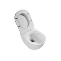 Унитаз подвесной Grossman Thin Rim GR-5601S (520х360х360) тонкий ободок,белый с тонкой крышкой,микролифт,1 место GR-5601S