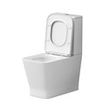 Унитаз напольный Grossman GR-4490SQ (605х365х820) безободковый,белый с тонкой крышкой,микролифт,смыв торнадо,2 места GR-4490SQ