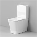 Унитаз напольный Grossman GR-4490SQ (605х365х820) безободковый,белый с тонкой крышкой,микролифт,смыв торнадо,2 места GR-4490SQ