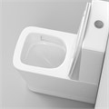 Унитаз напольный Grossman GR-4490SQ (605х365х820) безободковый,белый с тонкой крышкой,микролифт,смыв торнадо,2 места GR-4490SQ