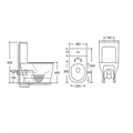Унитаз напольный Grossman GR-4490SQ (605х365х820) безободковый,белый с тонкой крышкой,микролифт,смыв торнадо,2 места GR-4490SQ