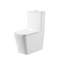 Унитаз напольный Grossman Classic GR-4445SQ (635х380х830) безободковый,белый с тонкой крышкой,микролифт,смыв торнадо,2 места GR-4445SQ