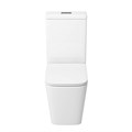 Унитаз напольный Grossman Classic GR-4445SQ (635х380х830) безободковый,белый с тонкой крышкой,микролифт,смыв торнадо,2 места GR-4445SQ