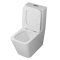 Унитаз напольный Grossman Classic GR-4445SQ (635х380х830) безободковый,белый с тонкой крышкой,микролифт,смыв торнадо,2 места GR-4445SQ