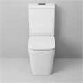 Унитаз напольный Grossman Classic GR-4445SQ (635х380х830) безободковый,белый с тонкой крышкой,микролифт,смыв торнадо,2 места GR-4445SQ