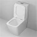 Унитаз напольный Grossman Classic GR-4445SQ (635х380х830) безободковый,белый с тонкой крышкой,микролифт,смыв торнадо,2 места GR-4445SQ