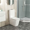 Унитаз напольный Grossman Classic GR-4445SQ (635х380х830) безободковый,белый с тонкой крышкой,микролифт,смыв торнадо,2 места GR-4445SQ