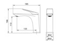 Смеситель для раковины Grossman Galaxy 510.K35.01.100 хром глянцевый,1 место 510.K35.01.100