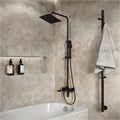 Душевая стойка Grossman Cosmo 500.K35.02.210 с верхним душем,ручной лейкой и смесителем,черный матовый,1 место 500.K35.02.210