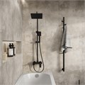 Душевая стойка Grossman Cosmo 500.K35.02.210 с верхним душем,ручной лейкой и смесителем,черный матовый,1 место 500.K35.02.210