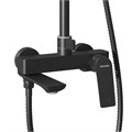Душевая стойка Grossman Cosmo 500.K35.02.210 с верхним душем,ручной лейкой и смесителем,черный матовый,1 место 500.K35.02.210
