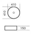 Раковина Grossman Style GR-3013 (410х410х150) белая,1 место GR-3013
