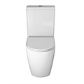 Унитаз напольный Grossman GR-4407SQ (660х390х855) безободковый,белый с тонкой крышкой,микролифт,смыв торнадо,2 места GR-4407SQ