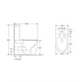 Унитаз напольный Grossman GR-4407SQ (660х390х855) безободковый,белый с тонкой крышкой,микролифт,смыв торнадо,2 места GR-4407SQ