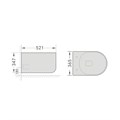 Унитаз подвесной Grossman Thin Rim GR-5602S (520х365х345) тонкий ободок,белый с тонкой крышкой,микролифт,1 место GR-5602S