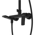 Душевая стойка Grossman Mercury 500.K35.10.210 с верхним душем,ручной лейкой и смесителем,черный матовый,1 место 500.K35.10.210