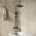 Душевая стойка Grossman Style 500.K35.05.210 с верхним душем,ручной лейкой и смесителем,черный матовый,1 место 500.K35.05.210