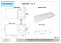 Раковина "МАРСАЛ-120 см" правая белая + левый кронштейн 5217120