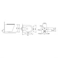 Унитаз подвесной Grossman Fly GR-4478BMS (520х360х350) безободковый,черный матовый с тонкой крышкой,микролифт,1 место GR-4478BMS