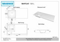 Раковина "МАРСАЛ-120 см" левая белая + правый кронштейн 5217121