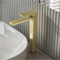 Смеситель для раковины высокий Grossman Style 520.K35.05.320 золото сатиновый,1 место 520.K35.05.320