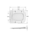 Сиденье для унитаза Grossman GR-4479SQ белое,тонкое с крепежом,1 место GR-49K4479SQ