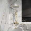 Душевая стойка Grossman Pragma 500.K35.03.320 с верхним душем,ручной лейкой и смесителем,золото сатиновый,1 место 500.K35.03.320