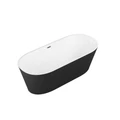 Ванна отдельностоящая Grossman Forta GR-27021MB (170х75х58) цвет черный/белый матовый,рифленая 1 место GR-27021MB