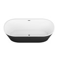 Ванна отдельностоящая Grossman Forta GR-27021MB (170х75х58) цвет черный/белый матовый,рифленая 1 место GR-27021MB