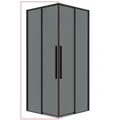 1/2 душевого ограждения Grossman Galaxy 1/2.K33.01.70.21.10 (70х195) черный матовый,стекло тонированное, 1 место 1/2.K33.01.70.21.10