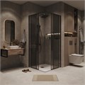 1/2 душевого ограждения Grossman Galaxy 1/2.K33.01.12.21.10 (120х195) черный матовый,стекло тонированное, 1 место 1/2.K33.01.12.21.10