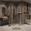 Душевое ограждение Grossman Galaxy 300.K33.01.9090.21.00 (90х90х195) квадрат,раздвижная,черный матовый,стекло прозрачное, 1 место 300.K33.01.9090.21.00