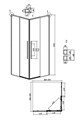 Душевое ограждение Grossman Galaxy 300.K33.01.9090.21.00 (90х90х195) квадрат,раздвижная,черный матовый,стекло прозрачное, 1 место 300.K33.01.9090.21.00