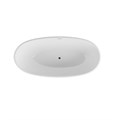 Ванна отдельностоящая Grossman Fly GR-1104MB (170х75х58) цвет черный/белый матовый,1 место GR-1104MB