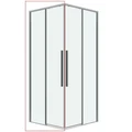 1/2 душевого ограждения Grossman Galaxy 1/2.K33.01.12.10.00 (120х195) хром,стекло прозрачное, 1 место 1/2.K33.01.12.10.00