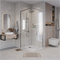 1/2 душевого ограждения Grossman Galaxy 1/2.K33.01.12.10.00 (120х195) хром,стекло прозрачное, 1 место 1/2.K33.01.12.10.00