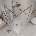1/2 душевого ограждения Grossman Galaxy 1/2.K33.01.12.10.00 (120х195) хром,стекло прозрачное, 1 место 1/2.K33.01.12.10.00