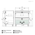 Тумба напольная "ВИСТА-75 см" с 2-я ящ. белый глянец (ум. Alice-75) 107565
