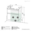 Тумба подвесная "МЕРКАДО-60 см" с 2-я ящ. графит матовая (ум. Classica-60) 106077