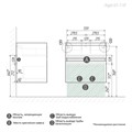 Тумба подвесная "МЕРКАДО-60 см" с 2-я ящ. графит матовая (ум. Classica-60) 106077