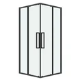 Душевое ограждение Grossman Cosmo 300.K33.02.8080.42.00 (80х80х195) квадрат,раздвижная,графит сатин,стекло прозрачное, 1 место 300.K33.02.8080.42.00