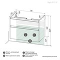 Тумба подвесная "МЕРКАДО-80 см" с 2-я ящ. графит матовая (ум. Classica-80) 108081