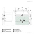 Тумба подвесная "МЕРКАДО-80 см" с 2-я ящ. графит матовая (ум. Classica-80) 108081