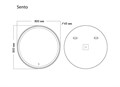 Зеркало SENTO D800 (800*800*45) LED с сенсорным выключателем 98080