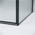 Боковая стенка Grossman Galaxy 200.K33.01.90.21.02 (90х195) черный матовый,стекло шиншилла, 1 место 200.K33.01.90.21.02