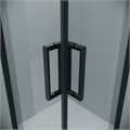 Душевое ограждение Grossman Classic 300.K33.04.1010.21.00 (100х100х195) квадрат,раздвижная,черный матовый, стекло прозрачное, 2 места 300.K33.04.1010.21.00
