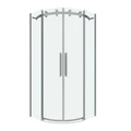 Душевое ограждение Grossman Classic 301.K33.04.1010.10.00 (100х100х195) четверть круга,раздвижная,хром,стекло прозрачное, 1 место 301.K33.04.1010.10.00