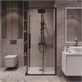 Душевое ограждение Grossman Cosmo 300.K33.02.9090.21.00 (90х90х195) квадрат,раздвижная,черный матовый,стекло прозрачное, 1 место 300.K33.02.9090.21.00