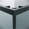 Душевое ограждение Grossman Cosmo 300.K33.02.9090.21.00 (90х90х195) квадрат,раздвижная,черный матовый,стекло прозрачное, 1 место 300.K33.02.9090.21.00