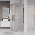 Душевое ограждение Grossman Cosmo 301.K33.02.1010.10.02 (100х100х195) четверть круга,раздвижная,хром,стекло шиншилла, 1 место 301.K33.02.1010.10.02
